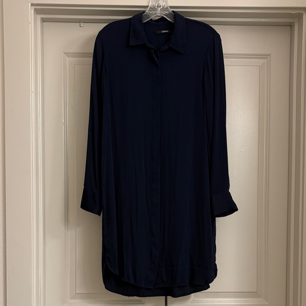 Quince Silk Shirt Dress
